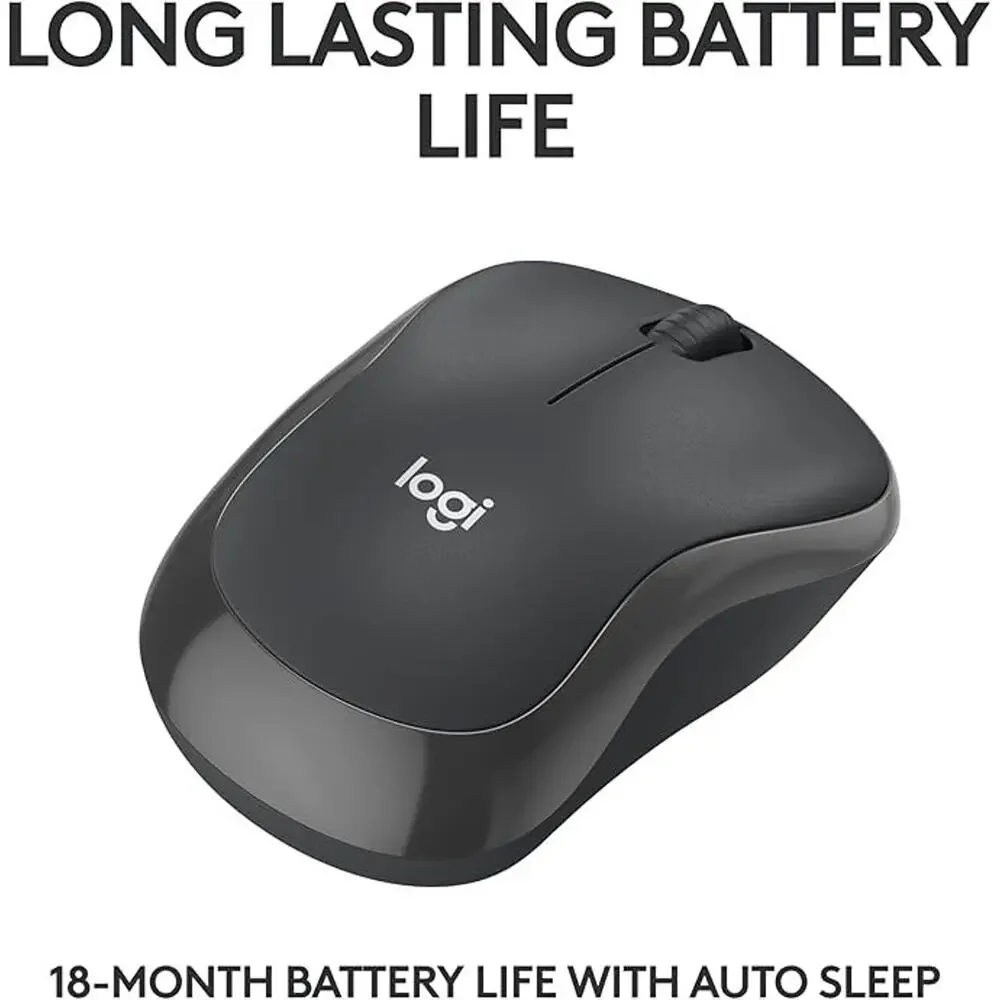 Logitech M240 Silent Bluetooth Mouse - Black - Wireless, Compact, Portable